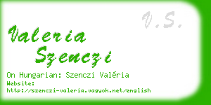 valeria szenczi business card